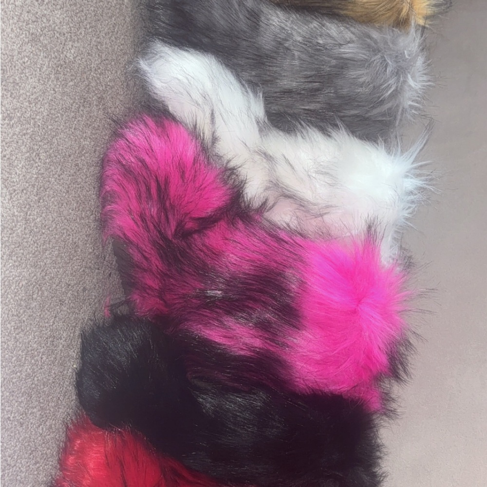 Colorful Faux Fur Boots